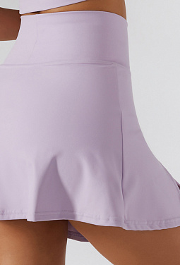 Спортивная  юбка-шорты из эластичной ткани с миниразрезом