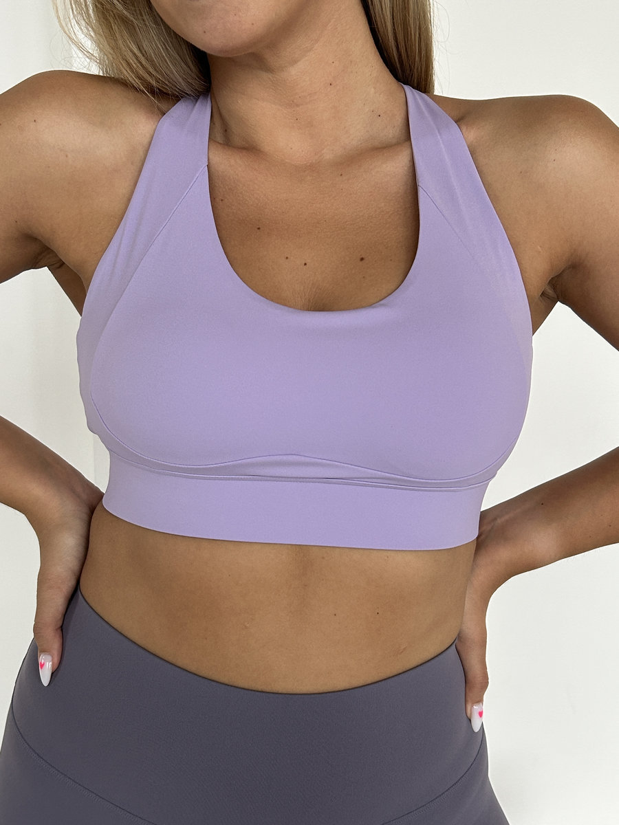 Спортивный бюстгальтер с перекрещиванием бретелей на спине  (С застежкой)