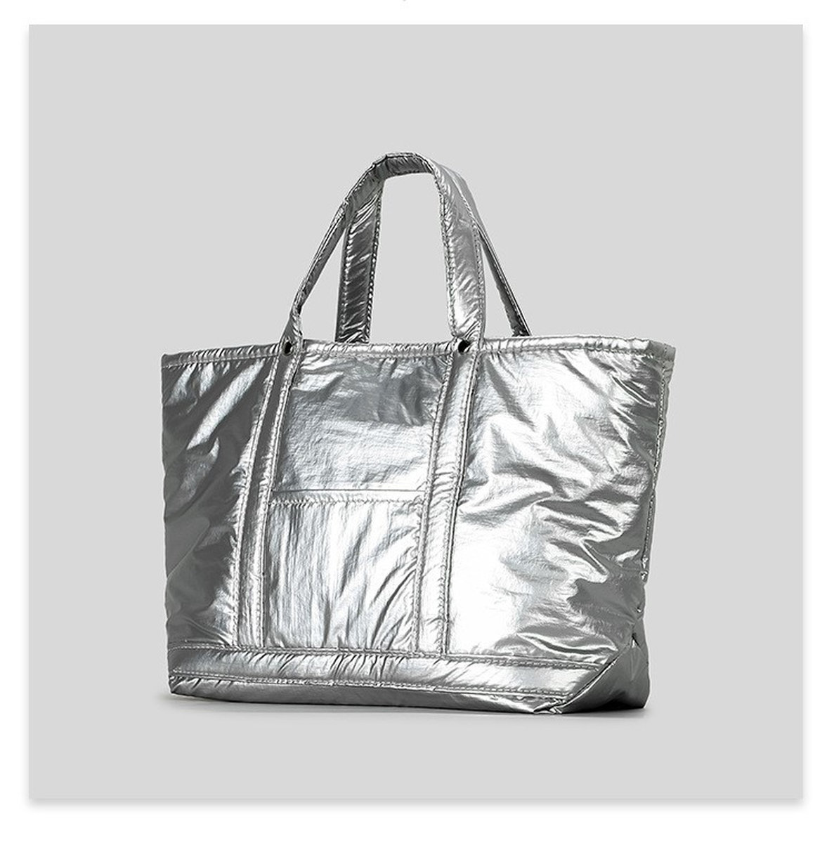 Дамская спортивная сумка  небольшого размера (металлик)