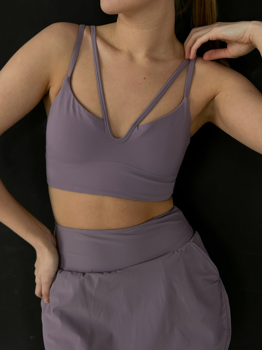 Бра-топ с тонкими дополнительными бретелями (Без застежки)