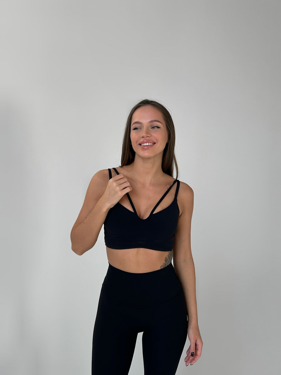 Бра-топ с тонкими дополнительными бретелями (Без застежки)