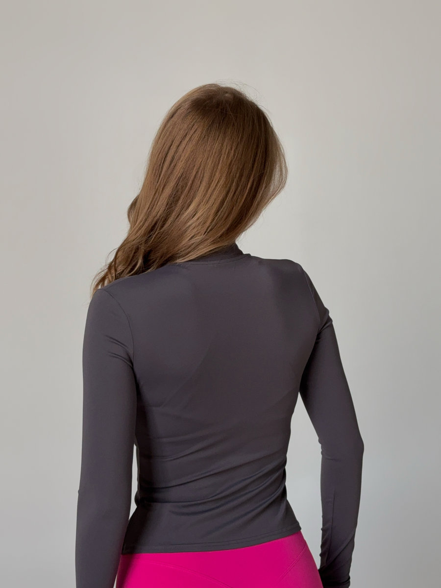 Рашагард на молнии для фитнеса средней длины