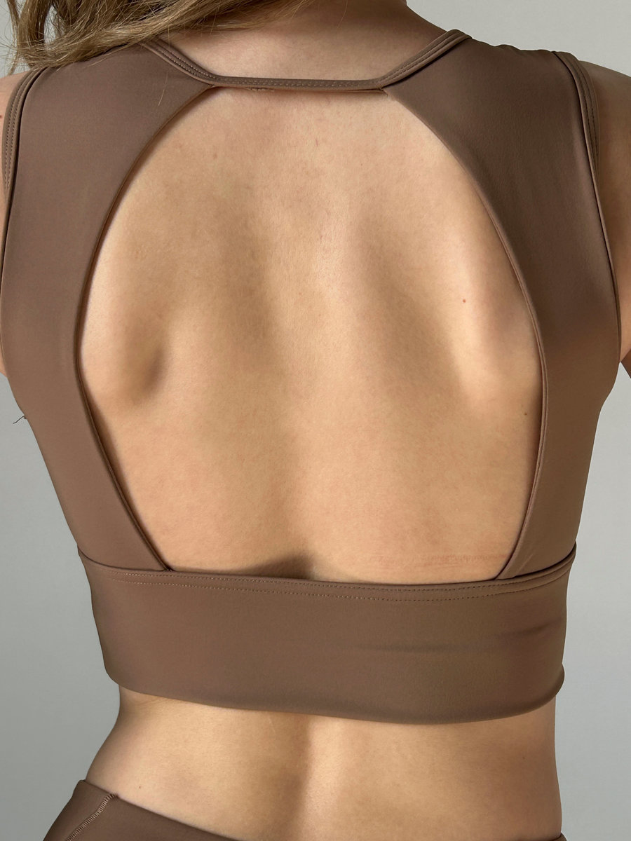 Бра с открытой спиной на широких бретелях (Без застежки)
