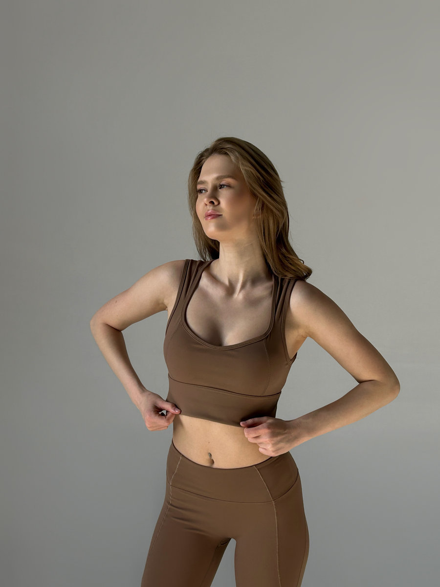 Бра с открытой спиной на широких бретелях (Без застежки)