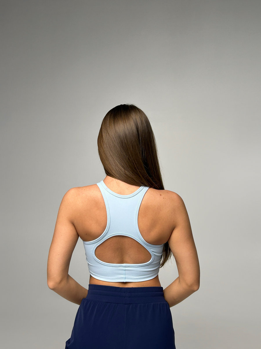 Бра-майка в рубчик с широкими бретелями (Без застежки)