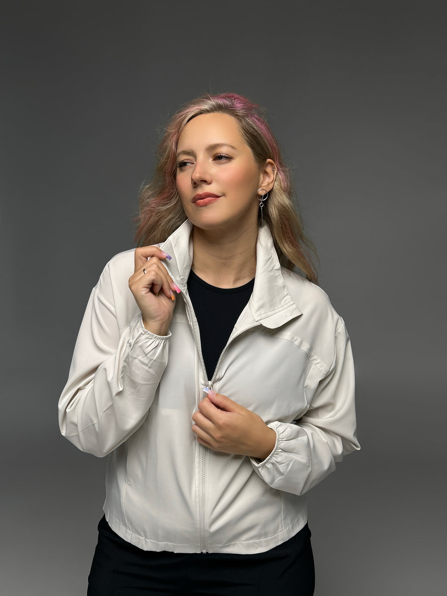 Олимпийка на замке с воротником-стойкой