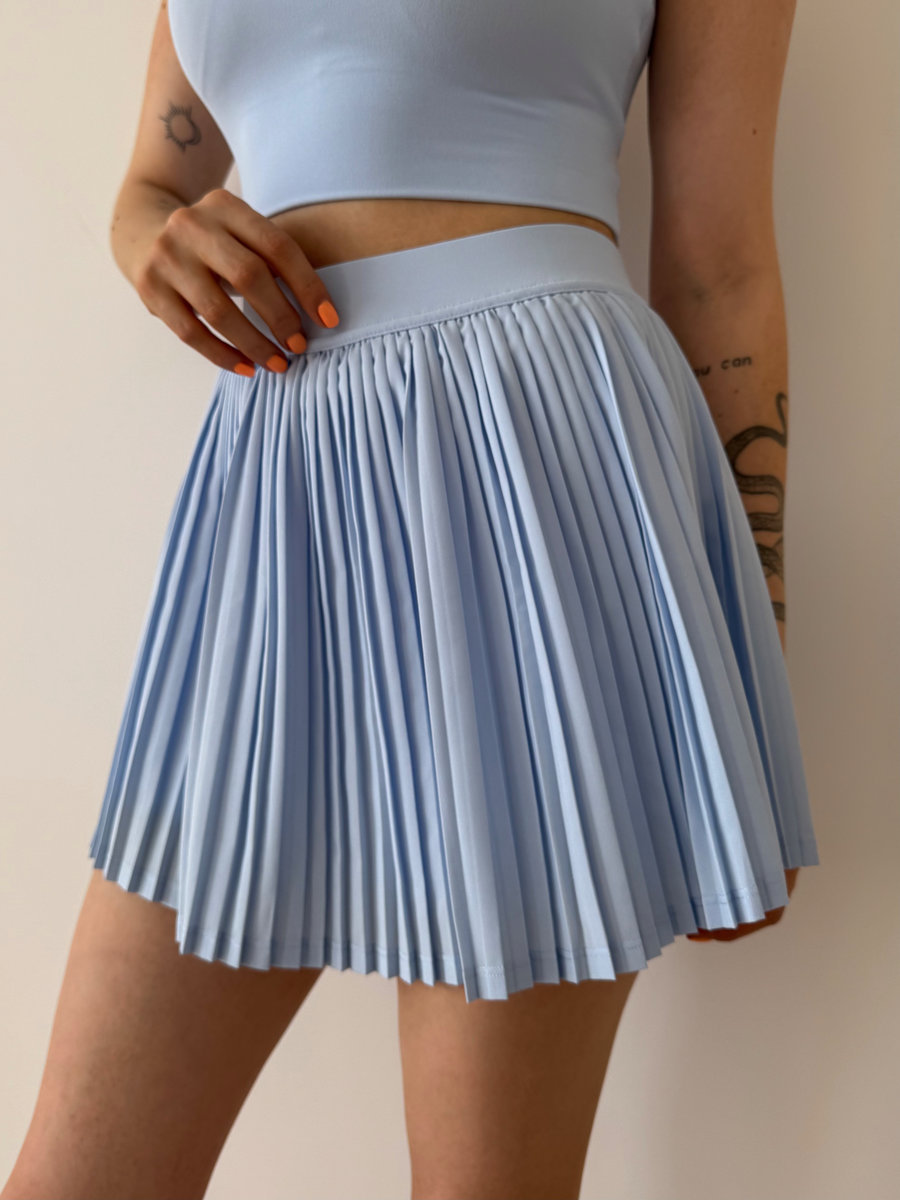 Спортивная юбка-шорты плиссе с поясом-резинкой