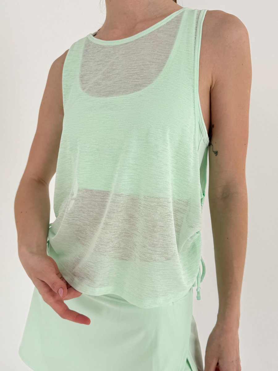 Майка полупрозрачная с завязками по бокам