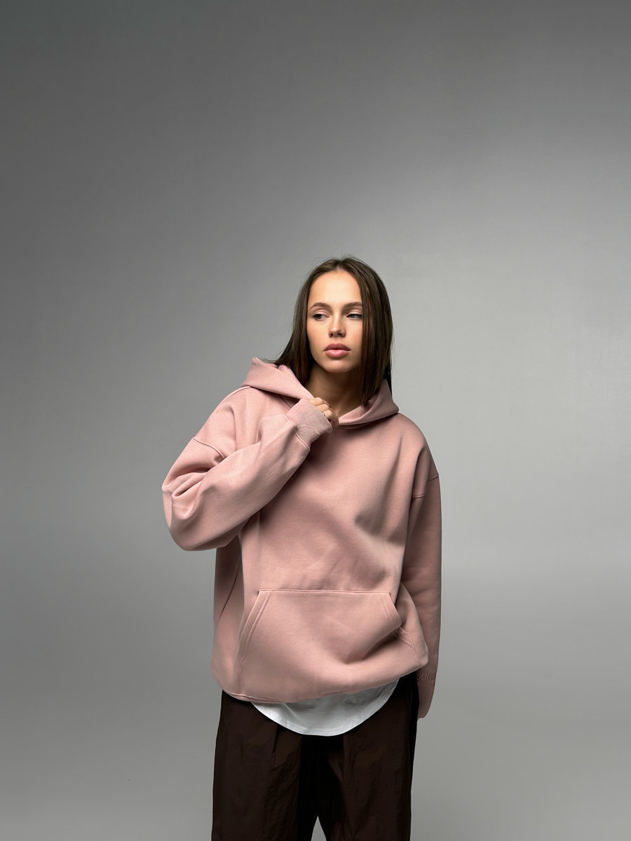 Худи удлиненное с крупной надписью essentials