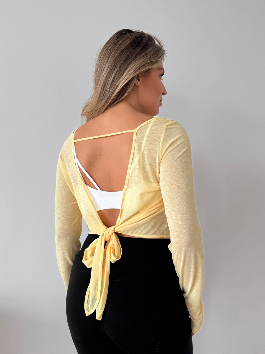 Лонгслив полупрозрачный с открытой спиной