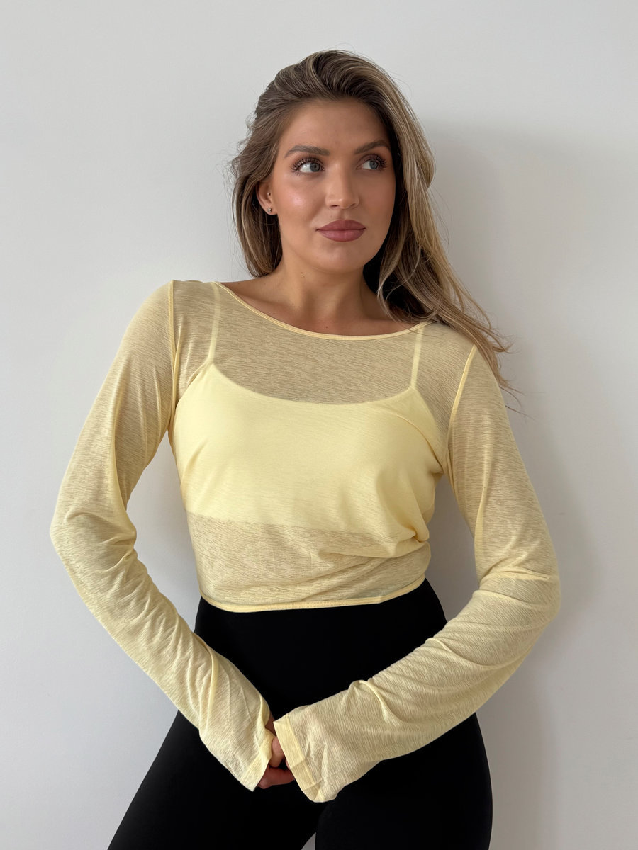 Лонгслив полупрозрачный с открытой спиной