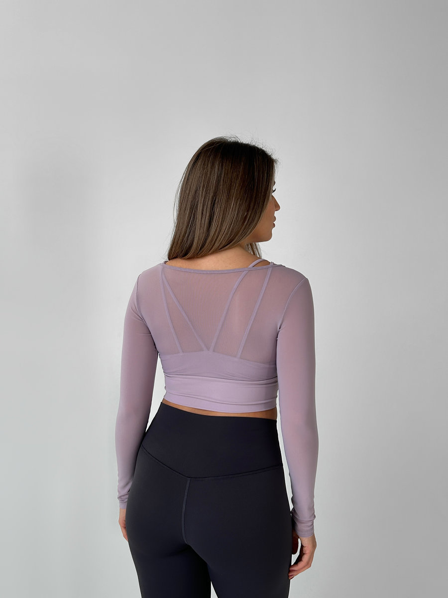 Спортивный рашгард из сеточки двухслойный