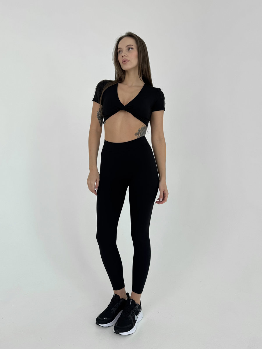 Лосины с V-образным вырезом на ягодицах (Ультравысокая посадка)