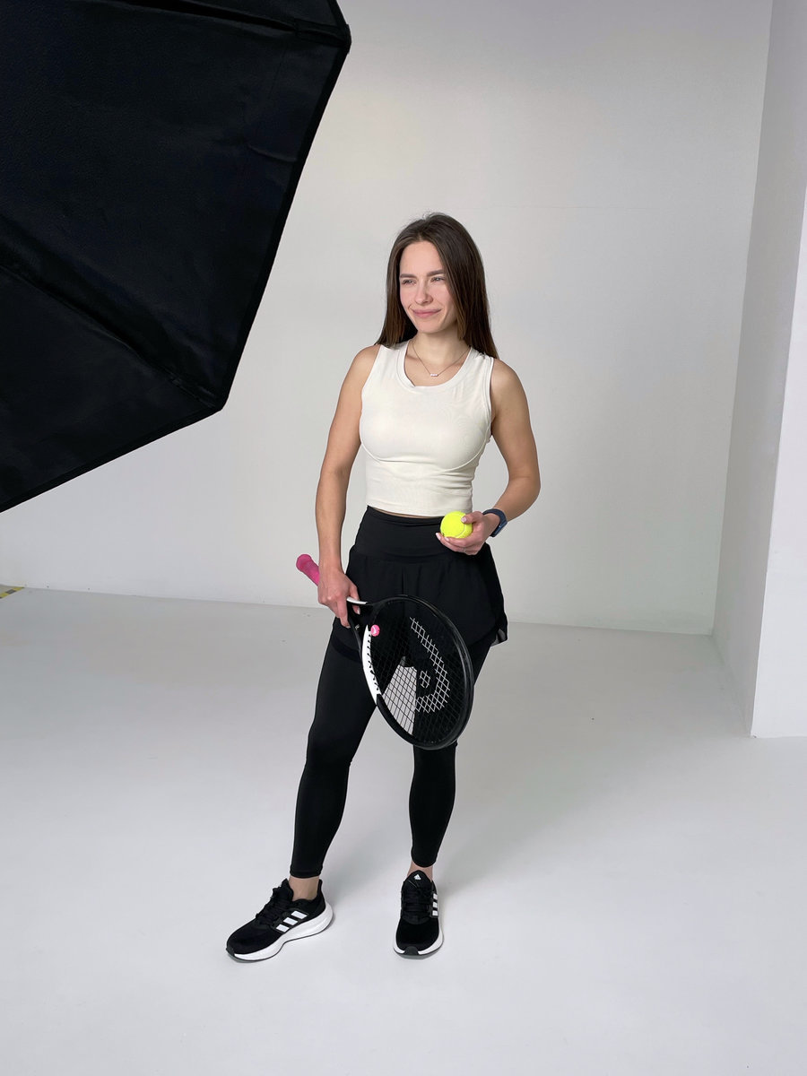 Топ удлиненный в рубчик с широкими бретелями (Без застежки)