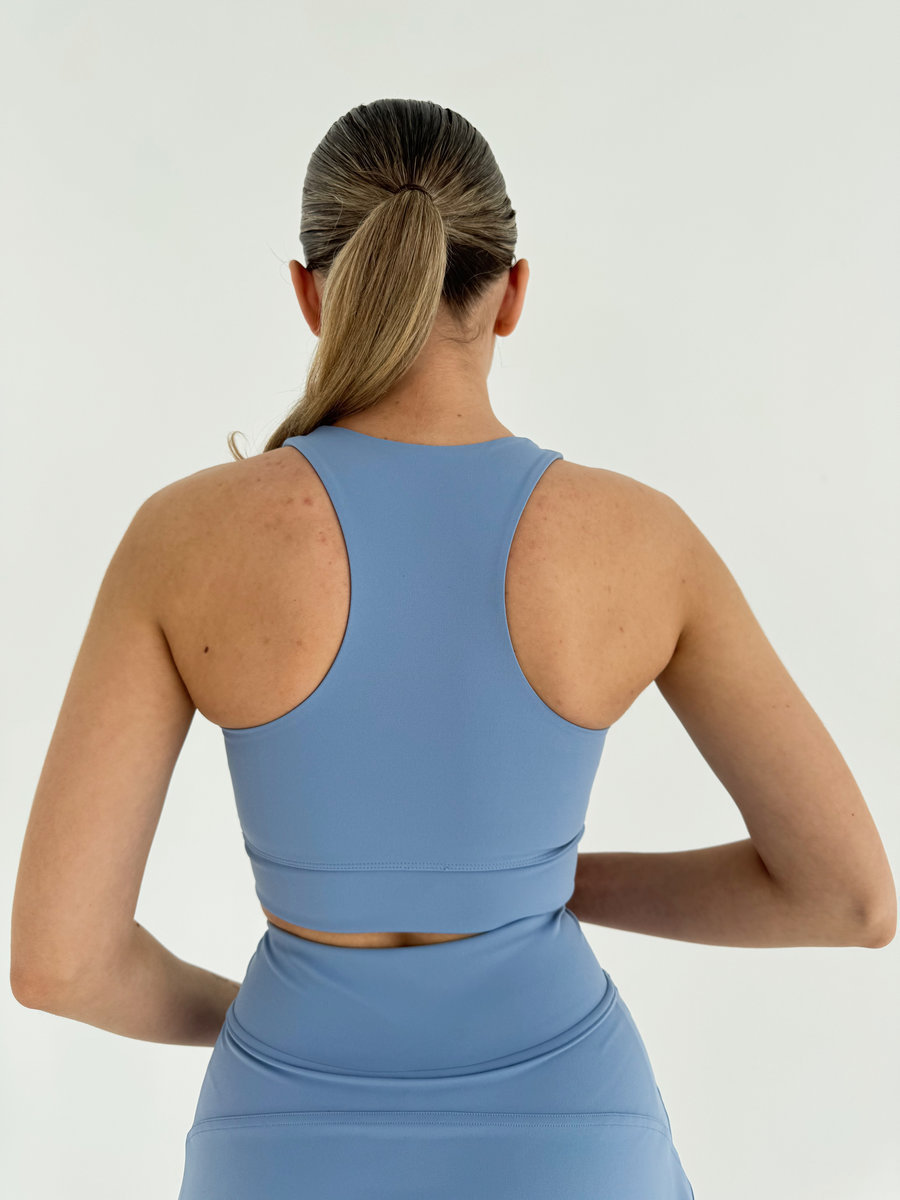 Топ с U вырезом на груди и красивым акцентом под грудью  (Без застежки)