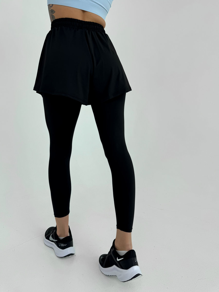 Легинсы с удлиненными шортами 2 в 1 (Высокая посадка)