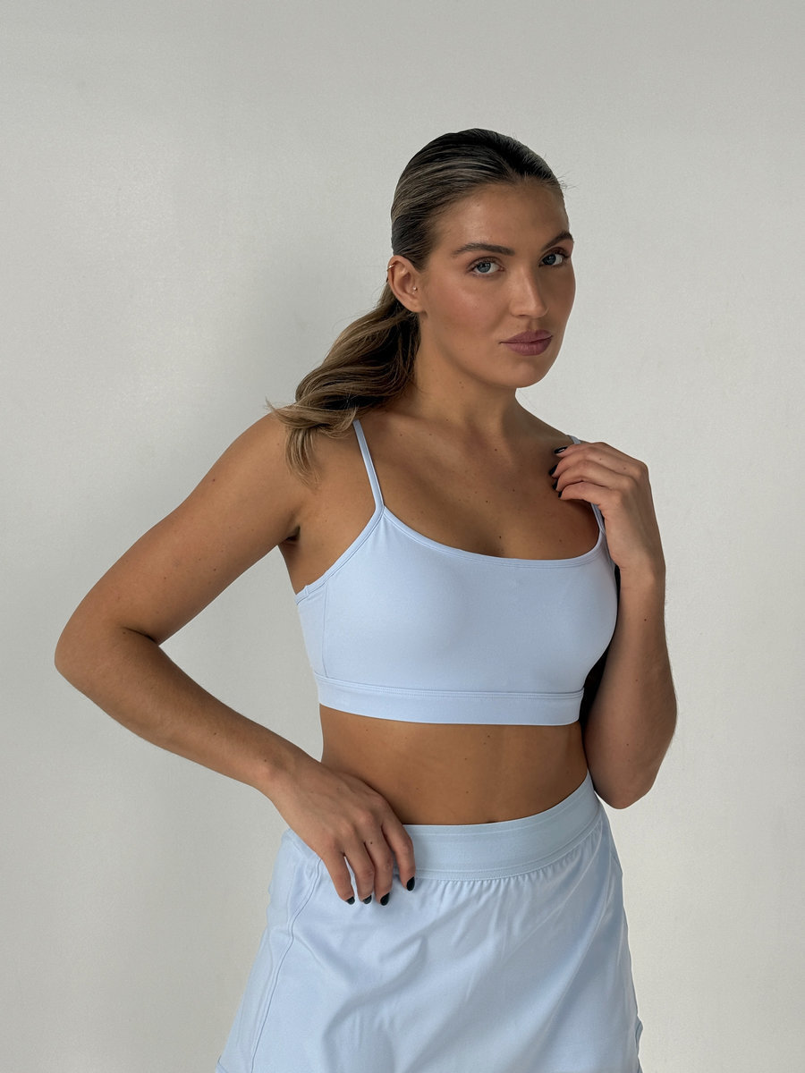 Спортивный топ с тонкими дополнительными бретелями на спине MINI(Без застежки)