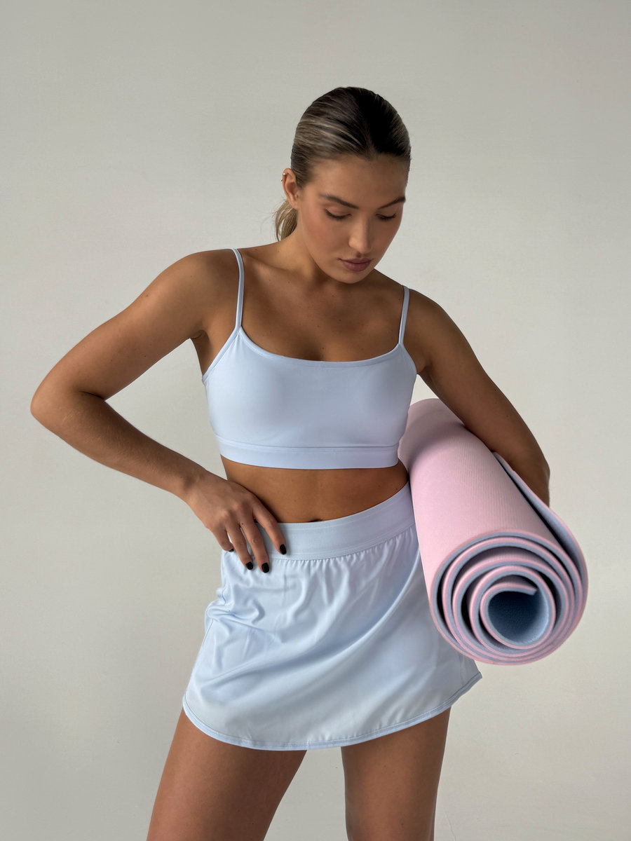 Спортивный топ с тонкими дополнительными бретелями на спине MINI(Без застежки)