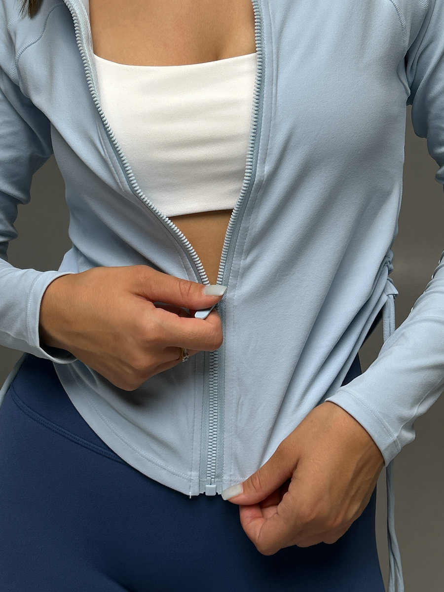 Рашгард на молнии с воротником-стойкой и сборкой по бокам