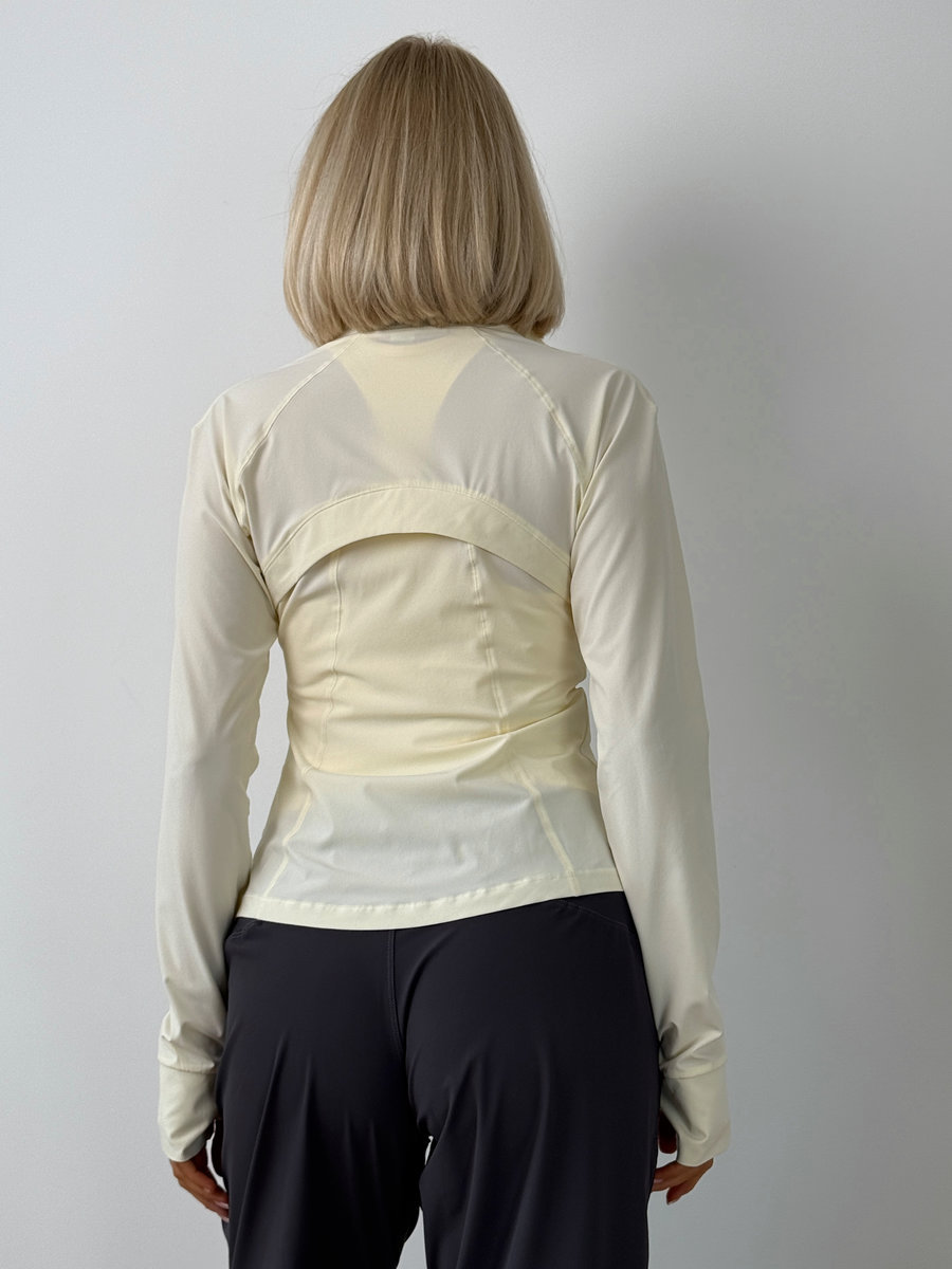 Олимпийка на молнии приталенная с воротником-стойкой