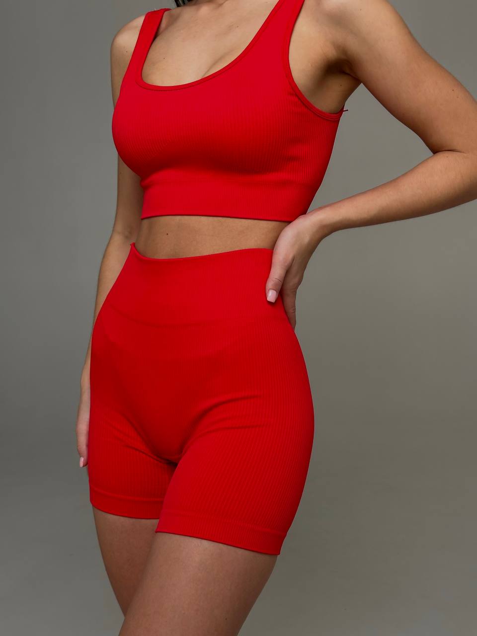 Спортивные велосипедки в рубчик BASE