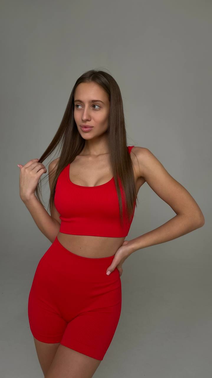 Спортивные велосипедки в рубчик BASE