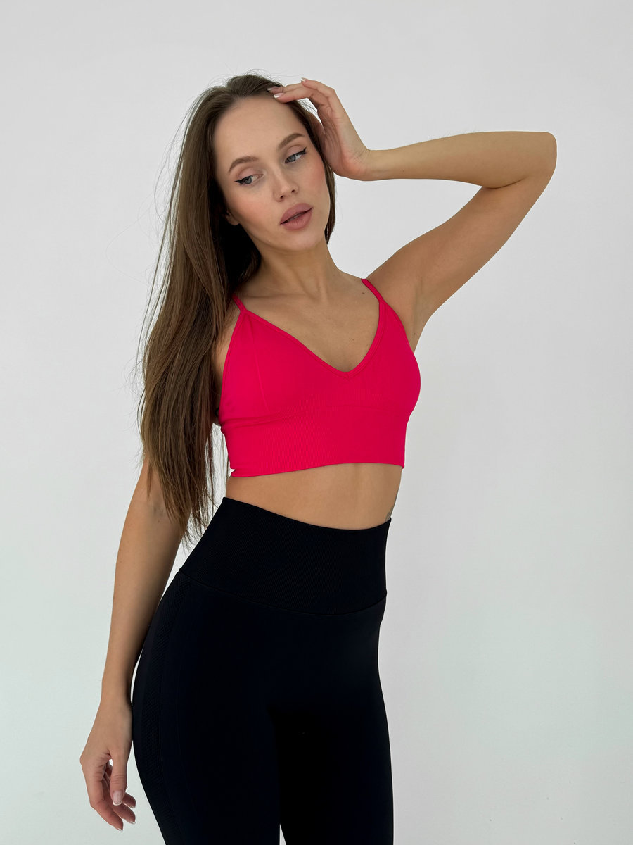 Бесшовный топ с регулируемыми бретелями (Без застежки)