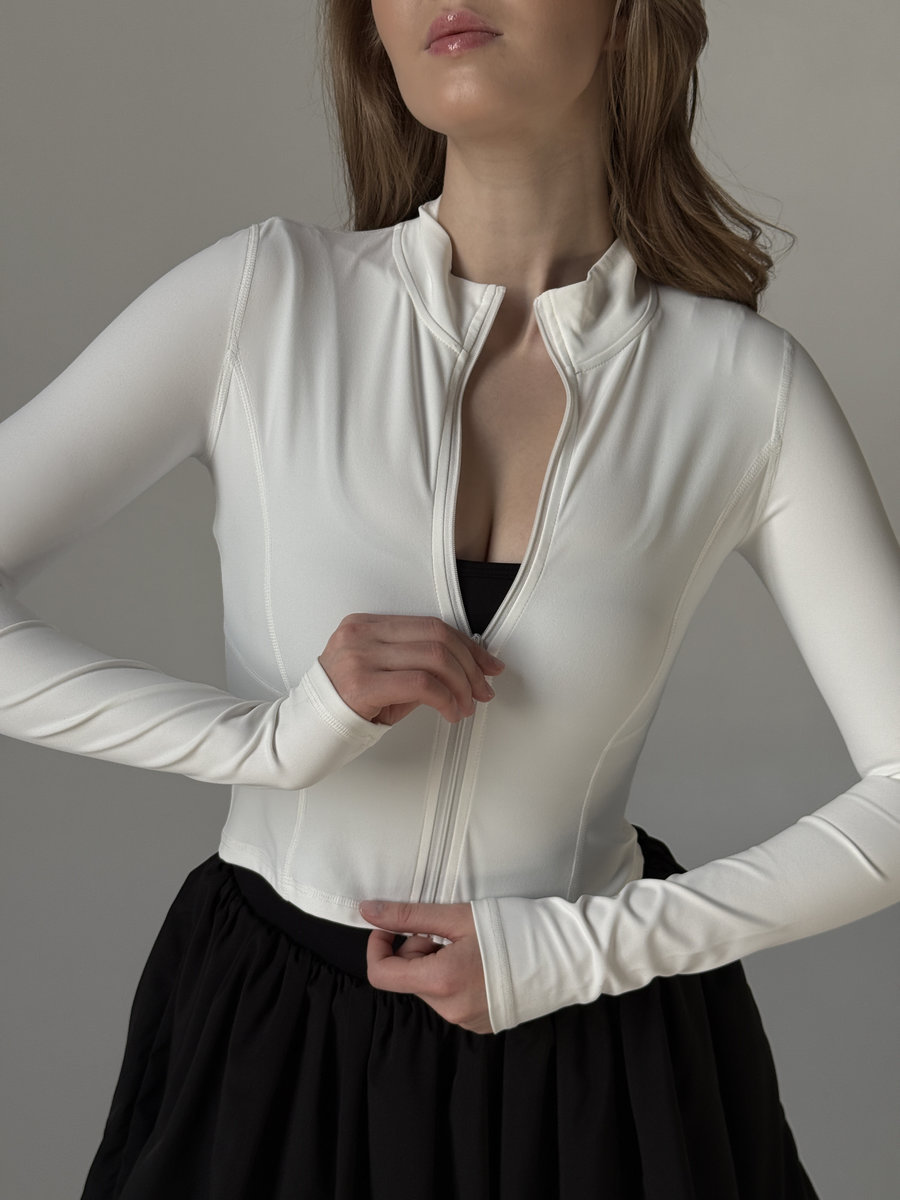 Спортивный рашгард укороченный на молнии