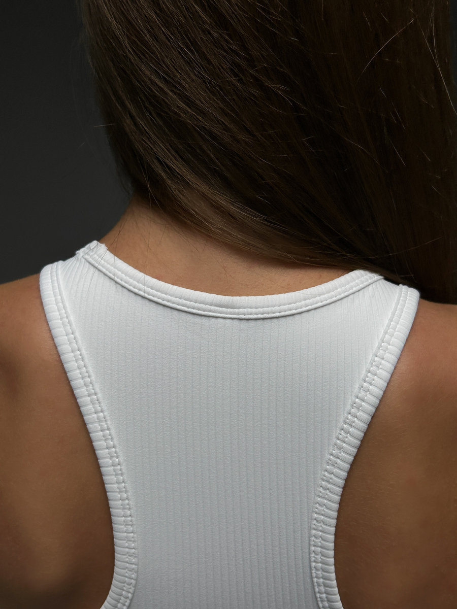 Бра удлиненное в рубчик с раздвоеним бретелей (Без застежки)