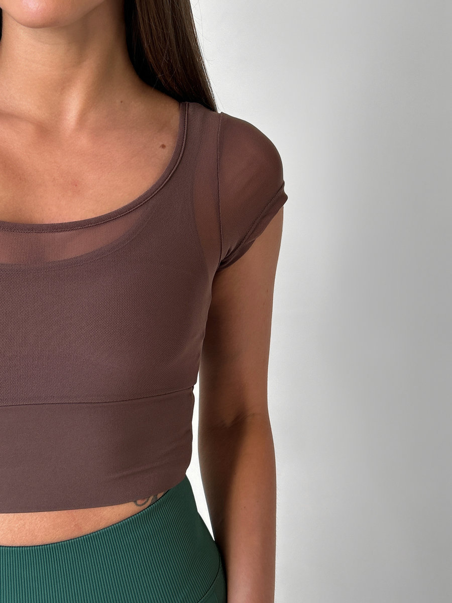 Спортивная футболка из сеточки двухслойная