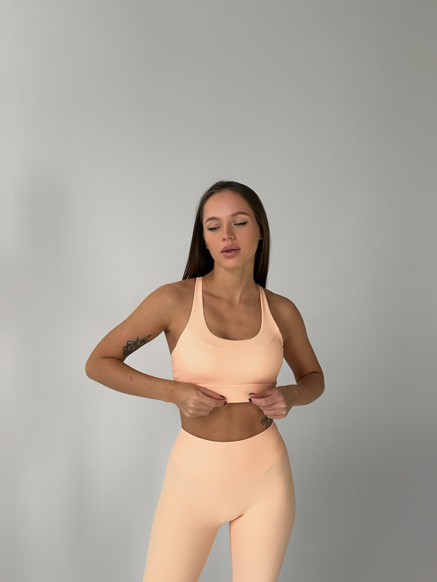 Бра в рубчик с открытой спиной (Без застежки)