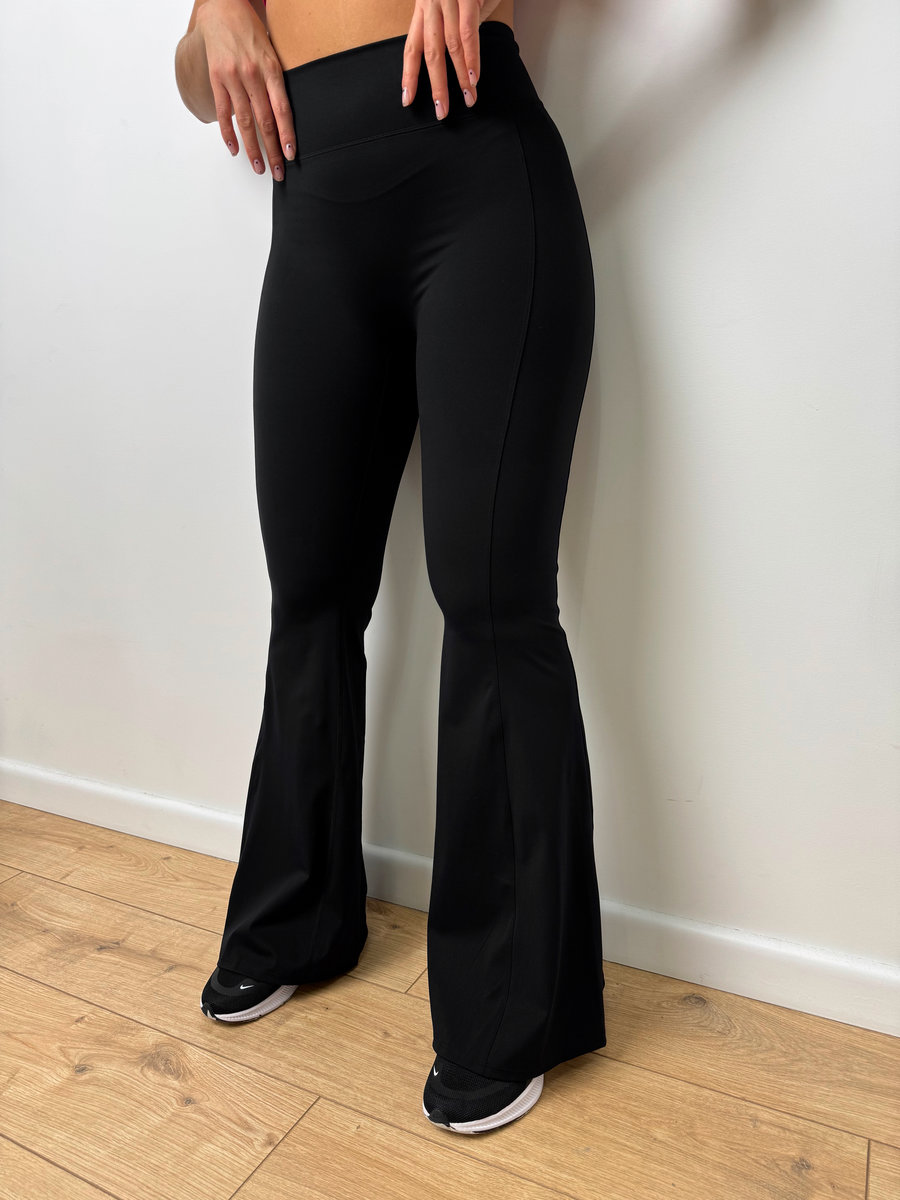 Расклешенные леггинсы push-up c V- вырезом на пояснице (Высокая посадка)