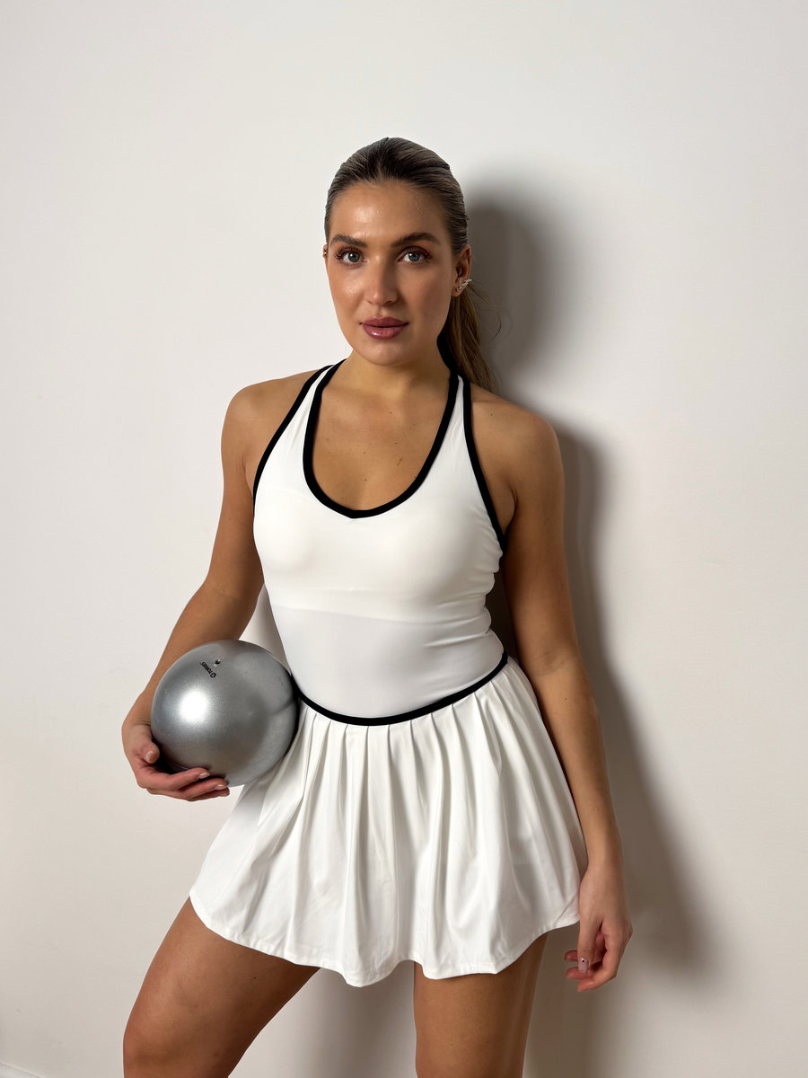 Комбинезон-платье  с юбкой-плиссе