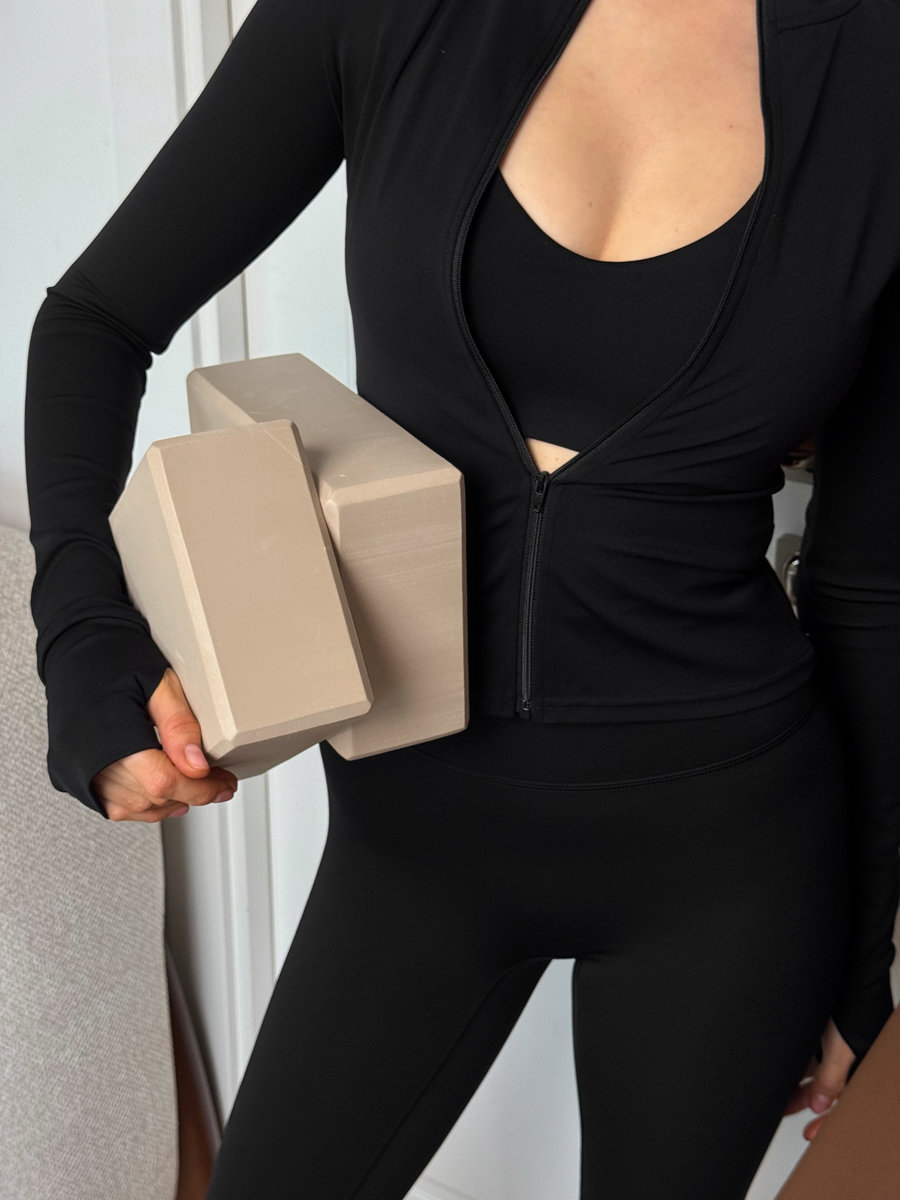 Рашагард на молнии для фитнеса средней длины