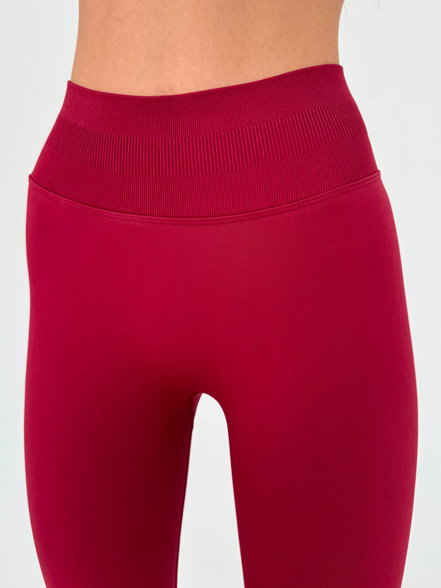 Тайтсы бесшовные с подчеркиванием ягодиц и компрессионным поясом (Высокая посадка)