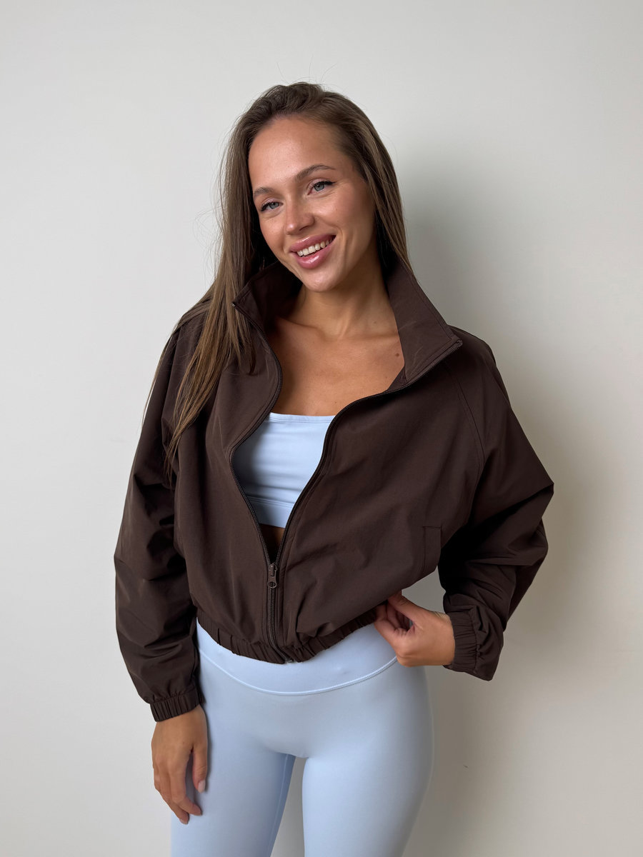 Олимпийка на молнии с воротником-стойкой с резинкой по низу