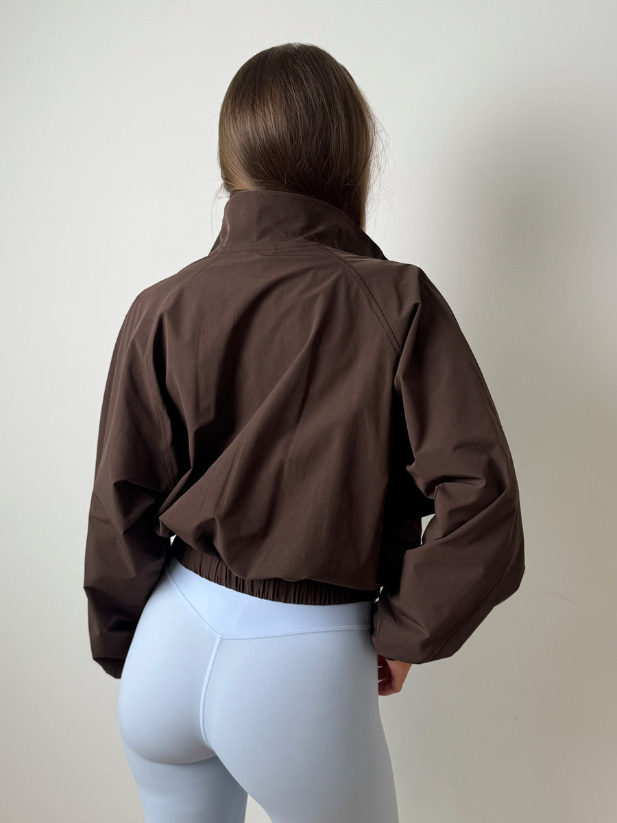 Олимпийка на молнии с воротником-стойкой с резинкой по низу