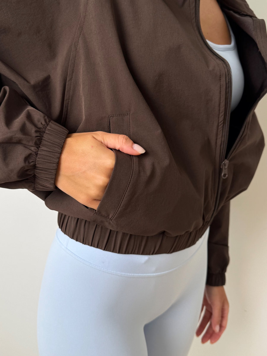 Олимпийка на молнии с воротником-стойкой с резинкой по низу