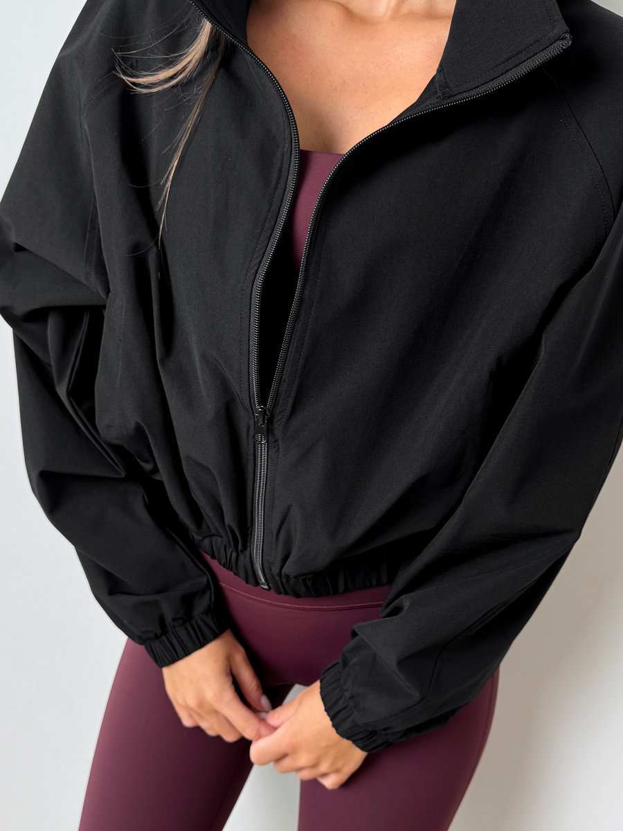 Олимпийка на молнии с воротником-стойкой с резинкой по низу