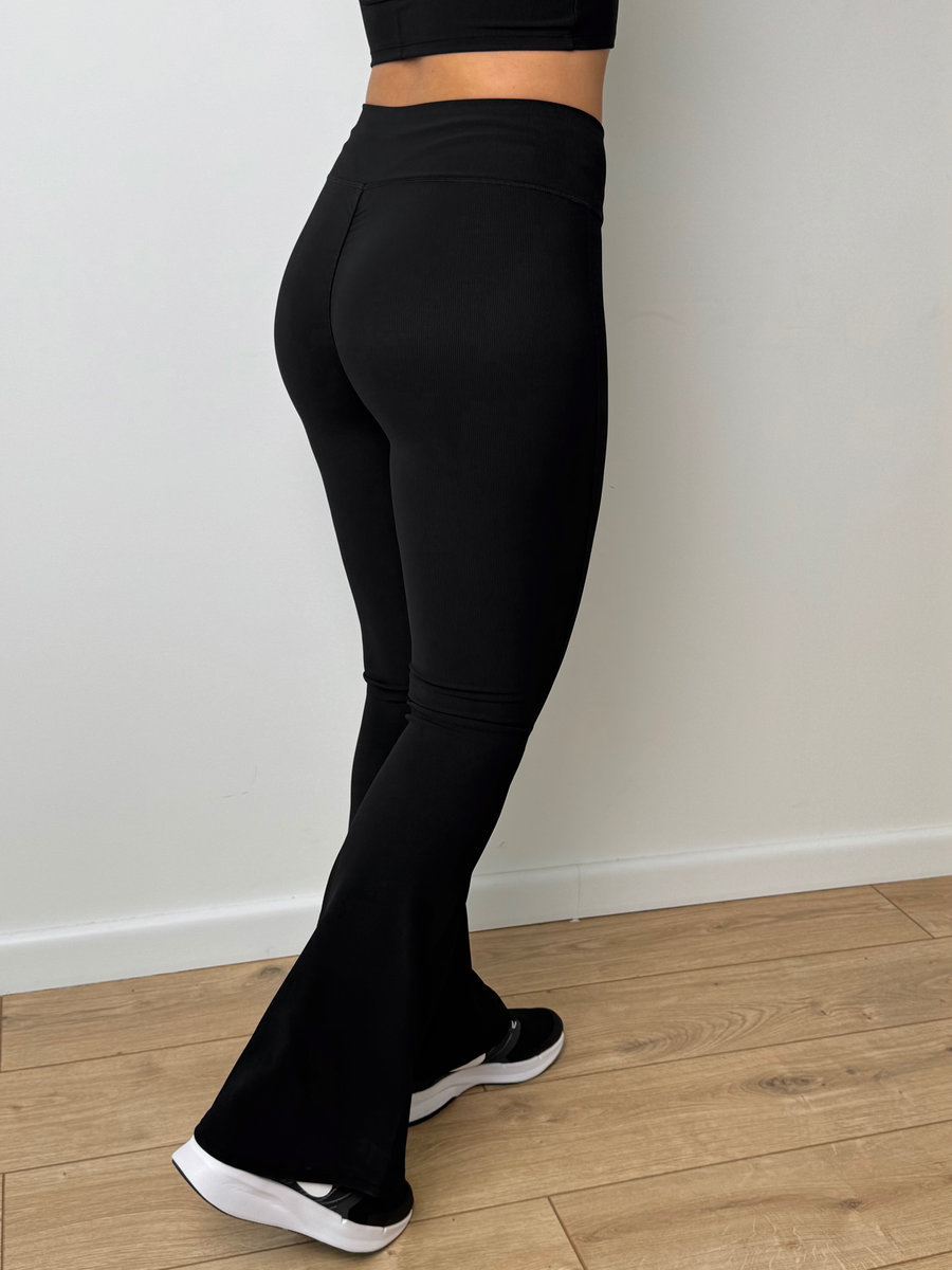 Леггинсы расклешенные в рубчик с V- образной талией (Высокая посадка)