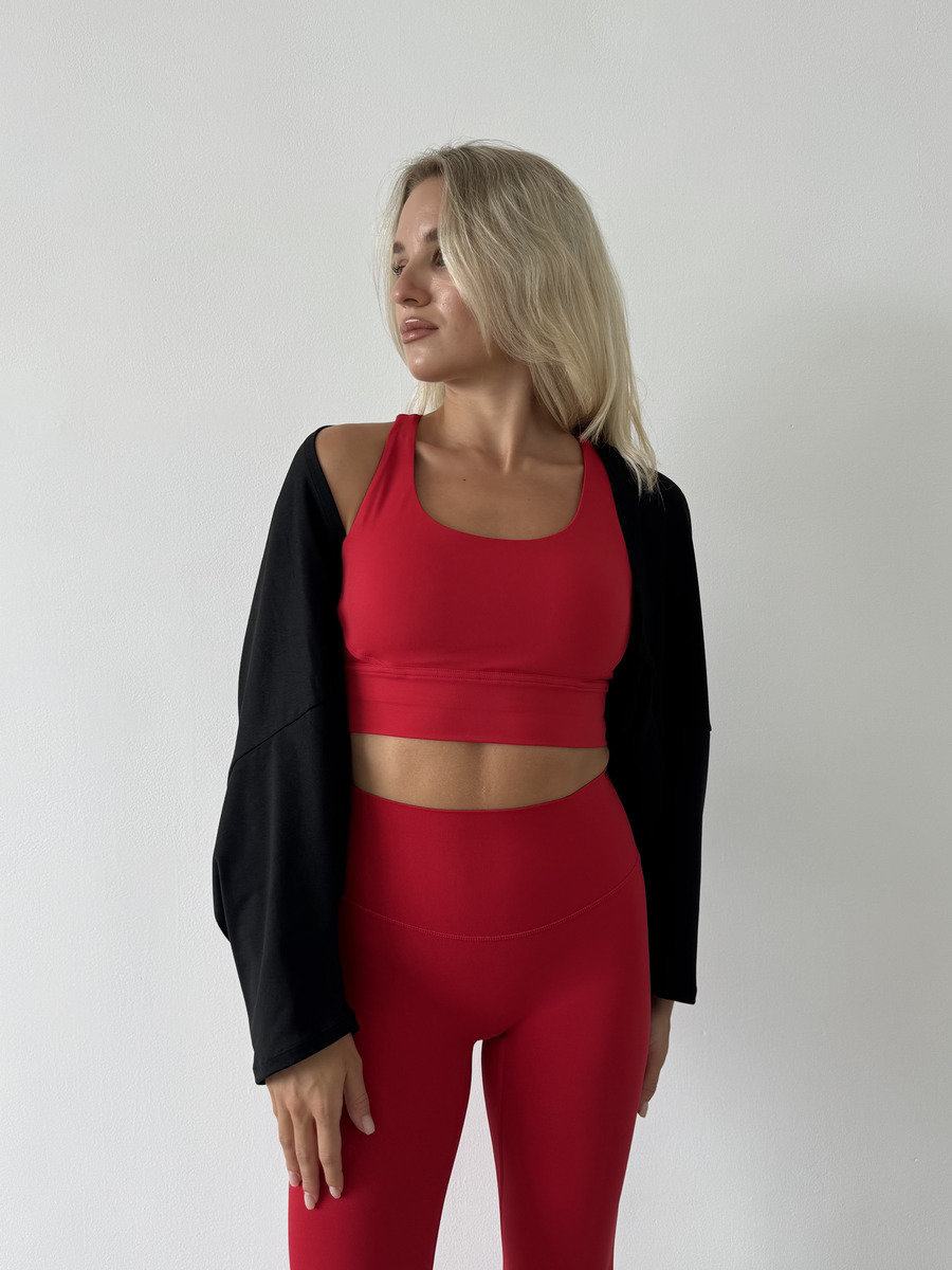 Лонгслив укороченный свободный