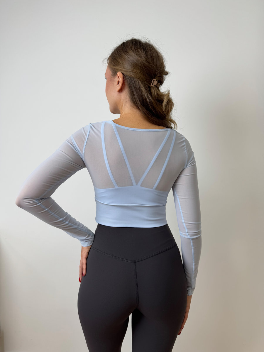 Спортивный двухслойный рашгард из сеточки