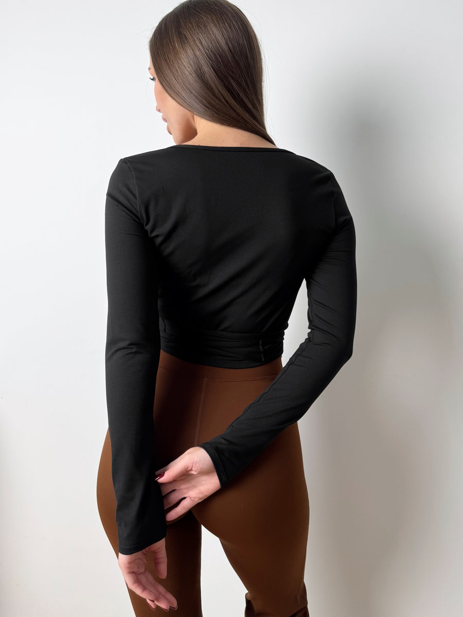 Лонгслив с завязками на талии CASUAL