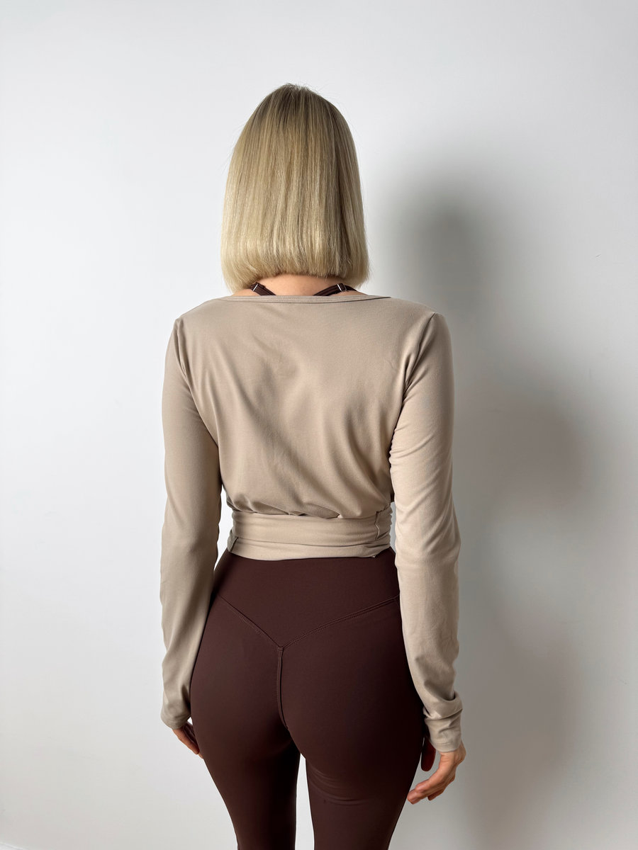 Лонгслив с завязками на талии CASUAL