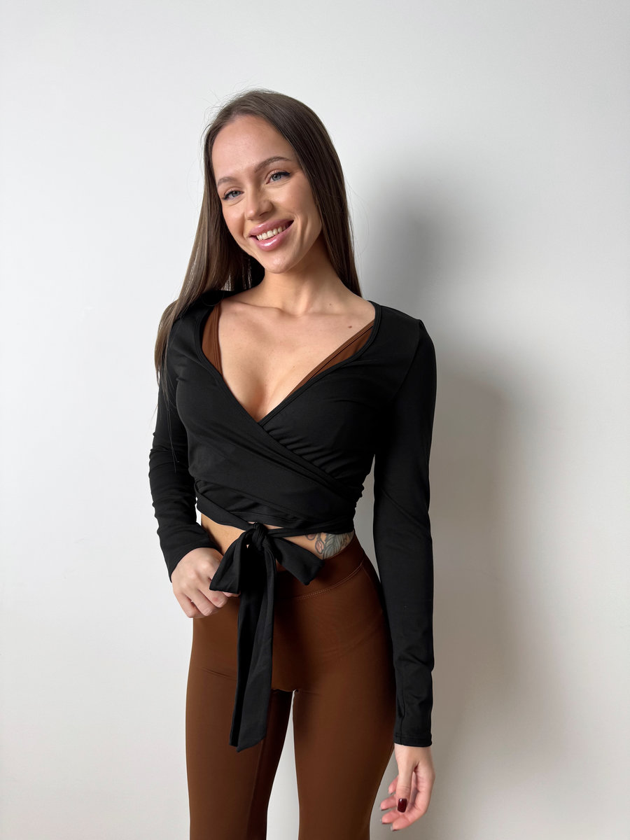 Лонгслив с завязками на талии CASUAL