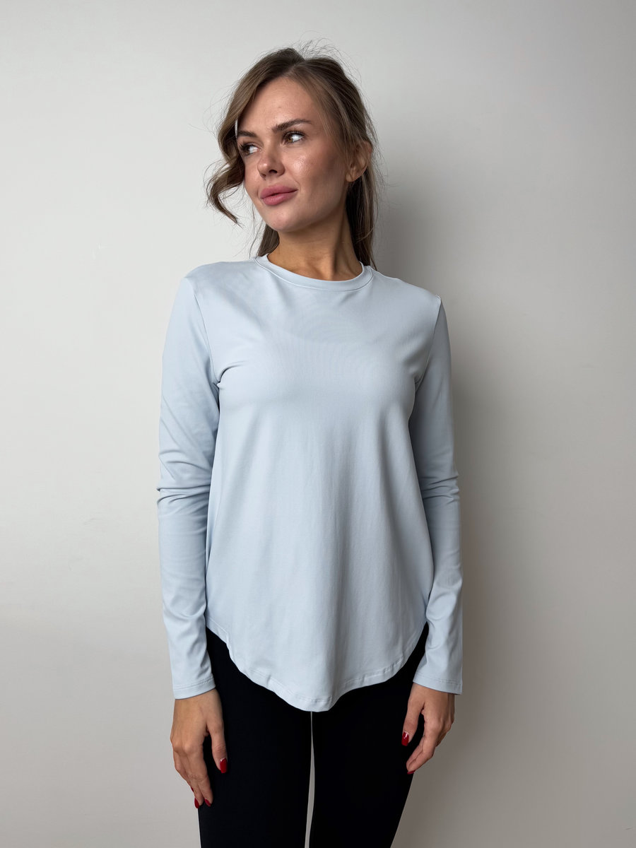 Лонгслив классический с круглой горловиной