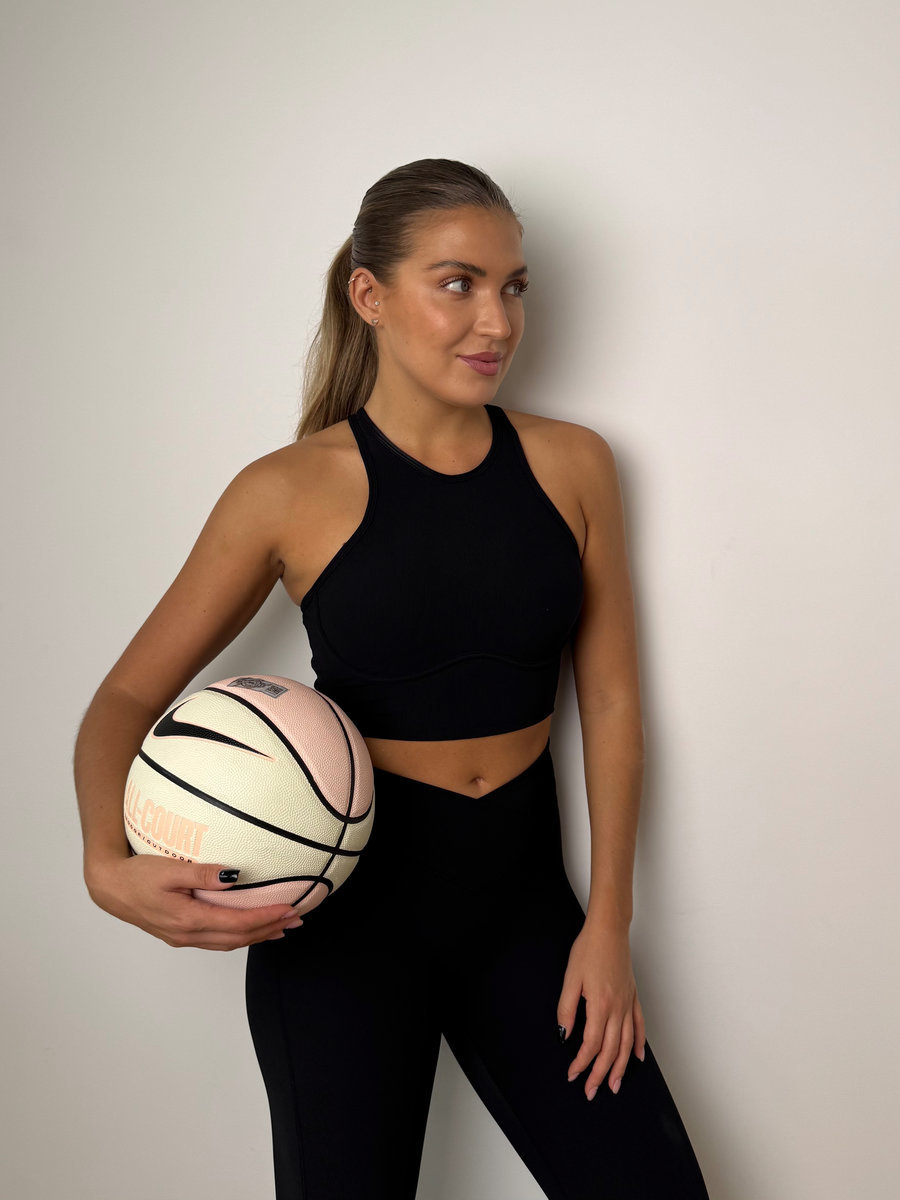 Бра-майка в рубчик с широкими бретелями (Без застежки)