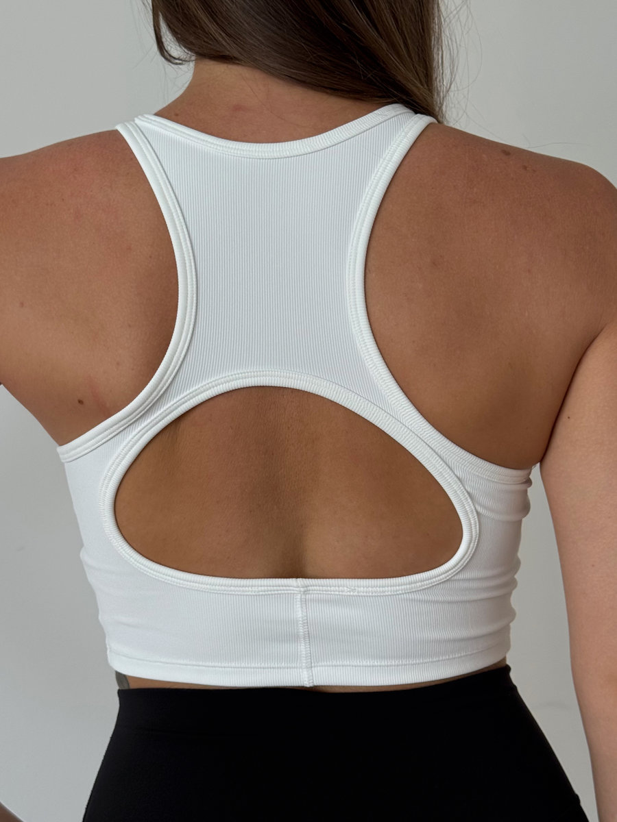 Бра-майка в рубчик с широкими бретелями (Без застежки)