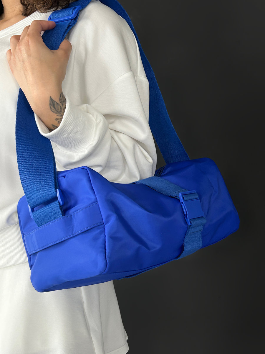 Компактная сумка с ремнями (синяя)