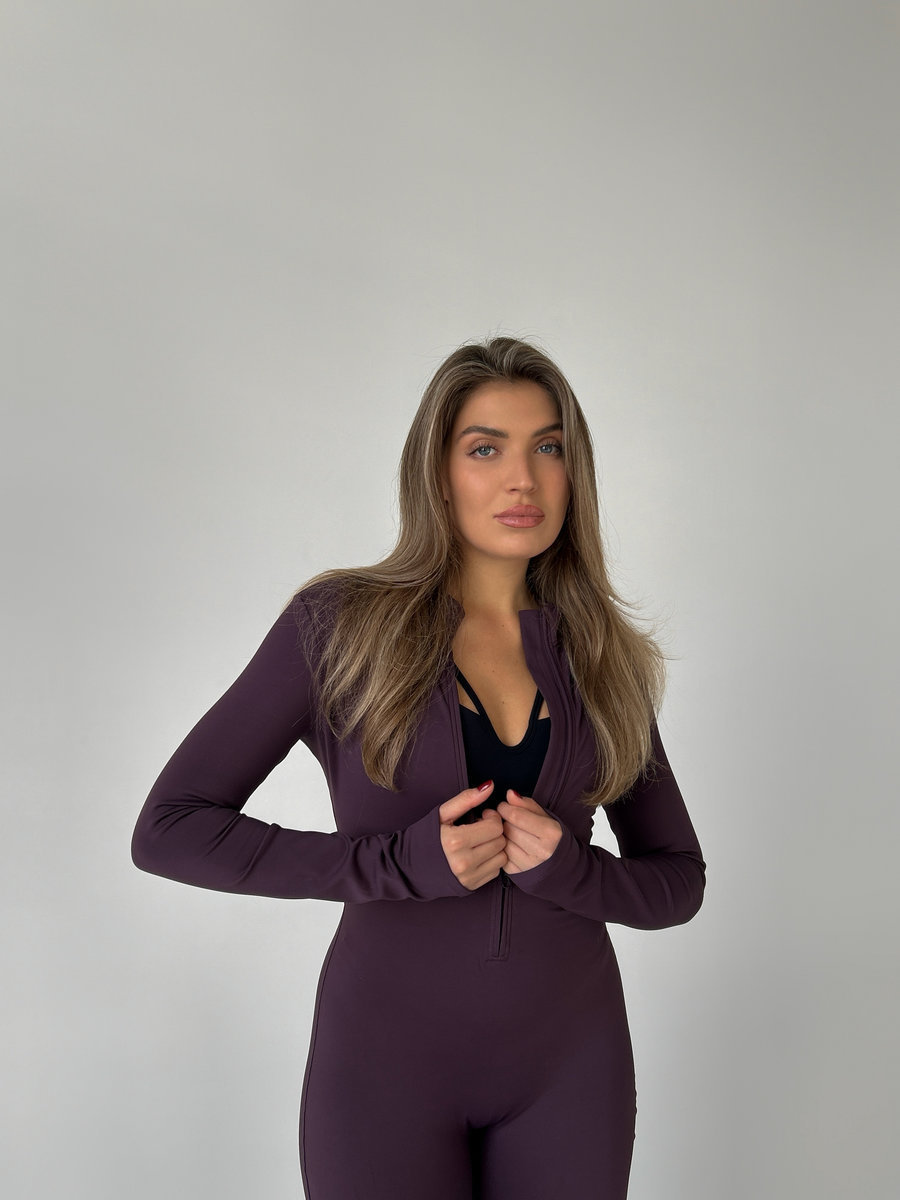 Комбинезон утепленный на молнии полной длины с длинными рукавами